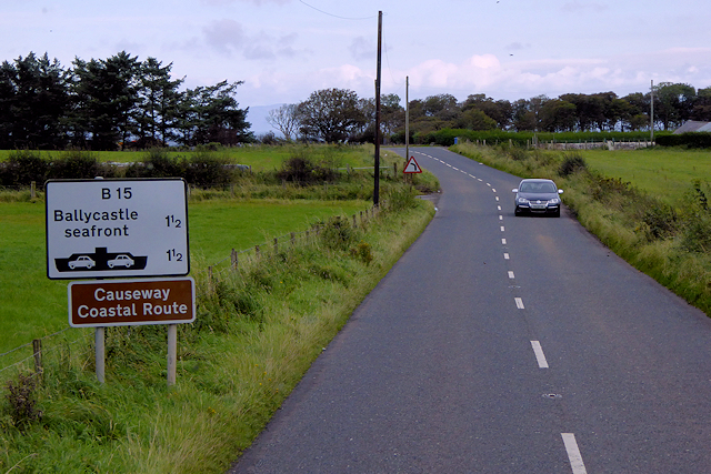 Causeway Coastal Route road in Northern Ireland
