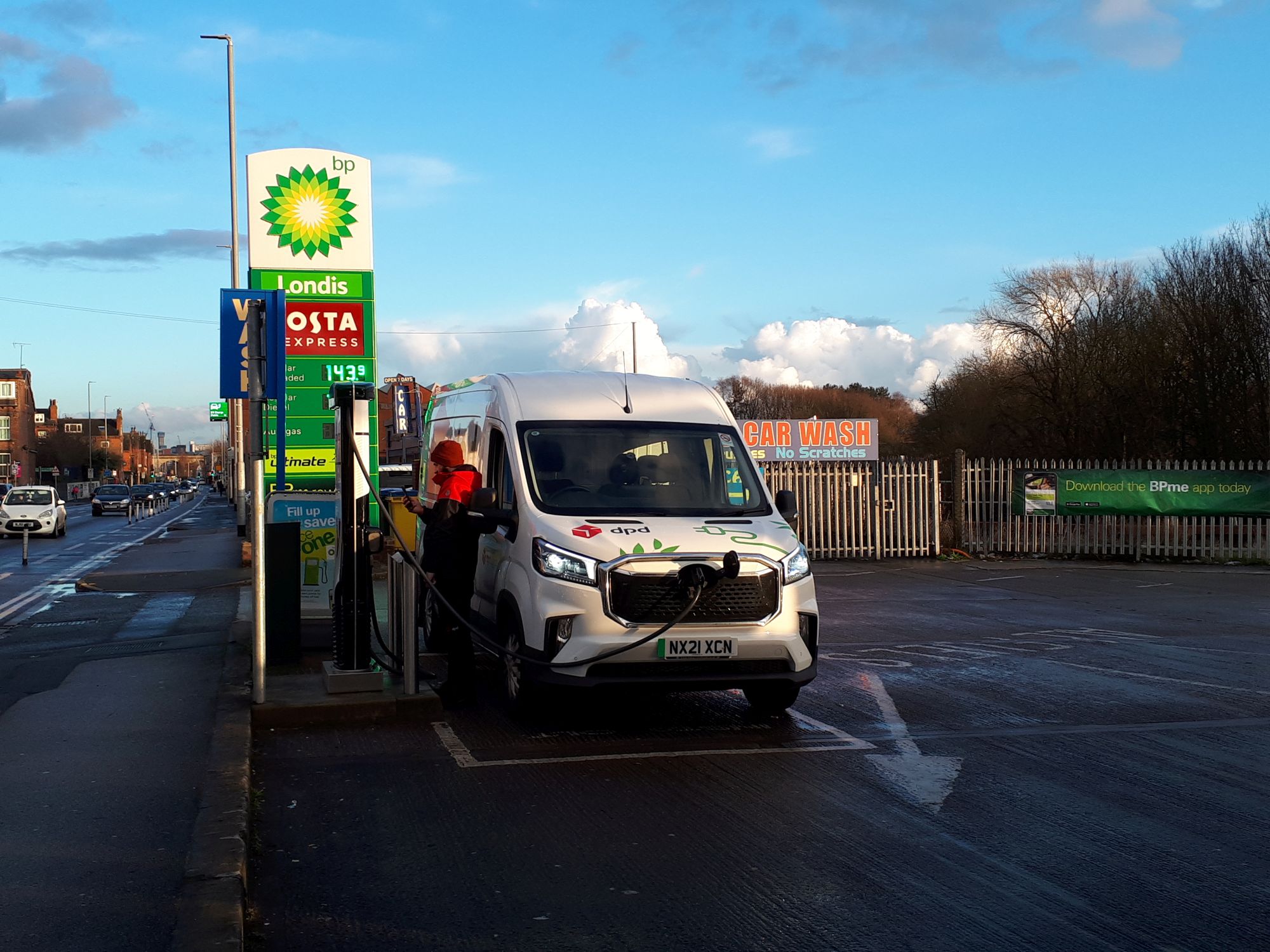 EV charging point on Kirkstall Road in Leeds
