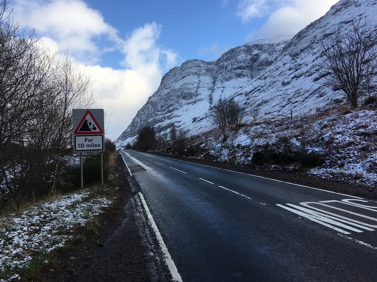 A82 road running through Glencoe in the Scottish Highlands