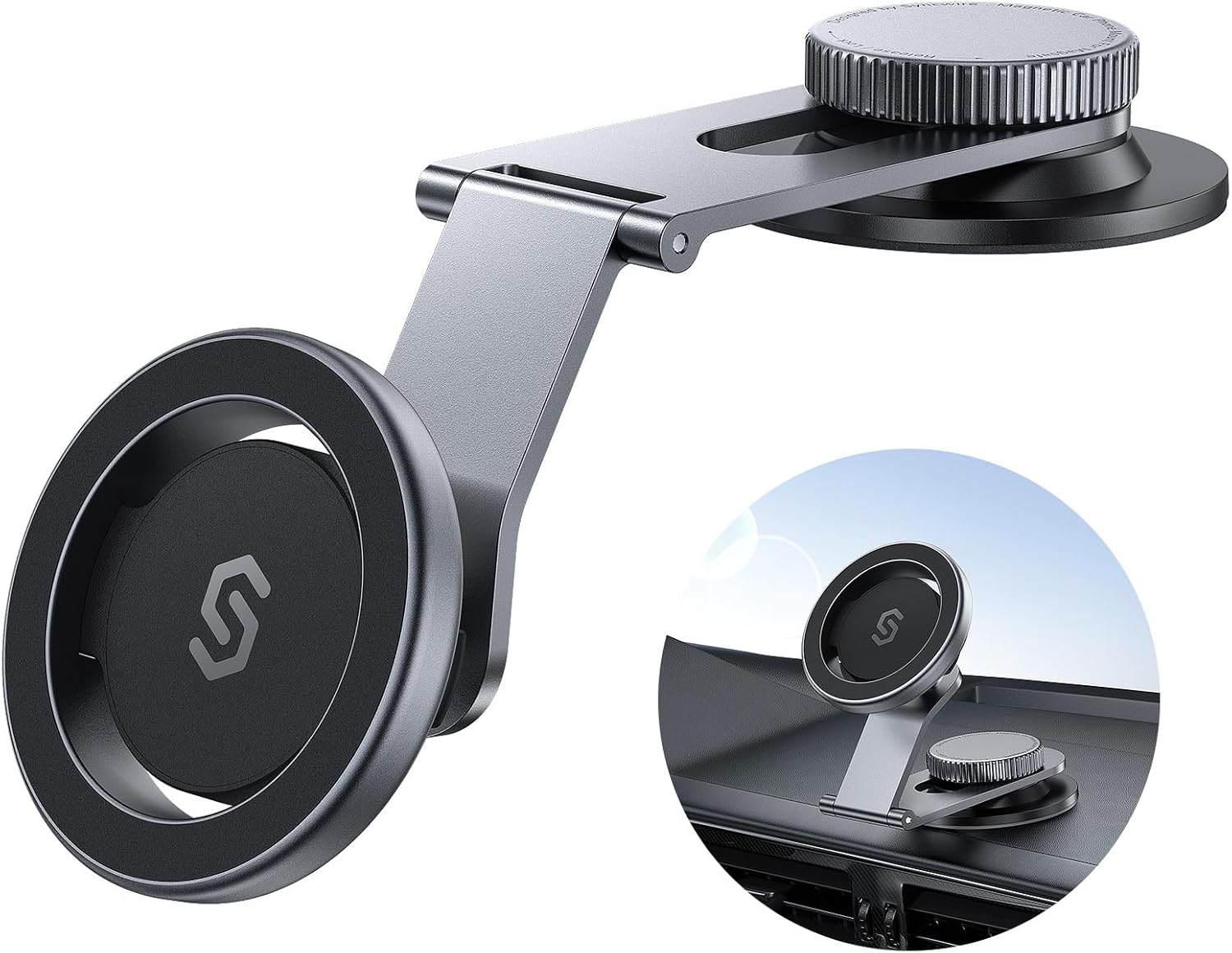 Syncwire MagSafe dashboard phone mount with foldable arm