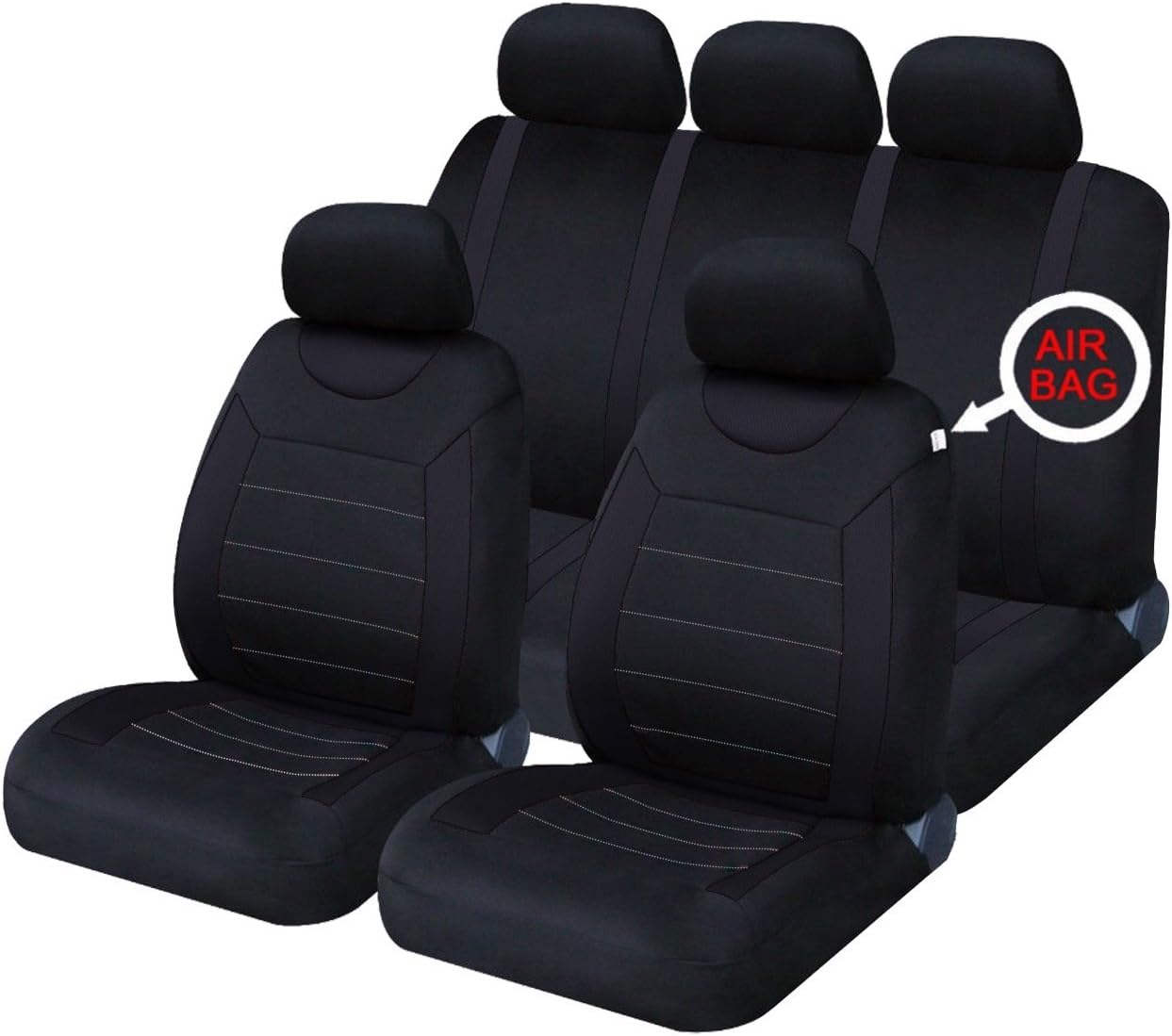 Xtremeauto Classic full seat cover set in black