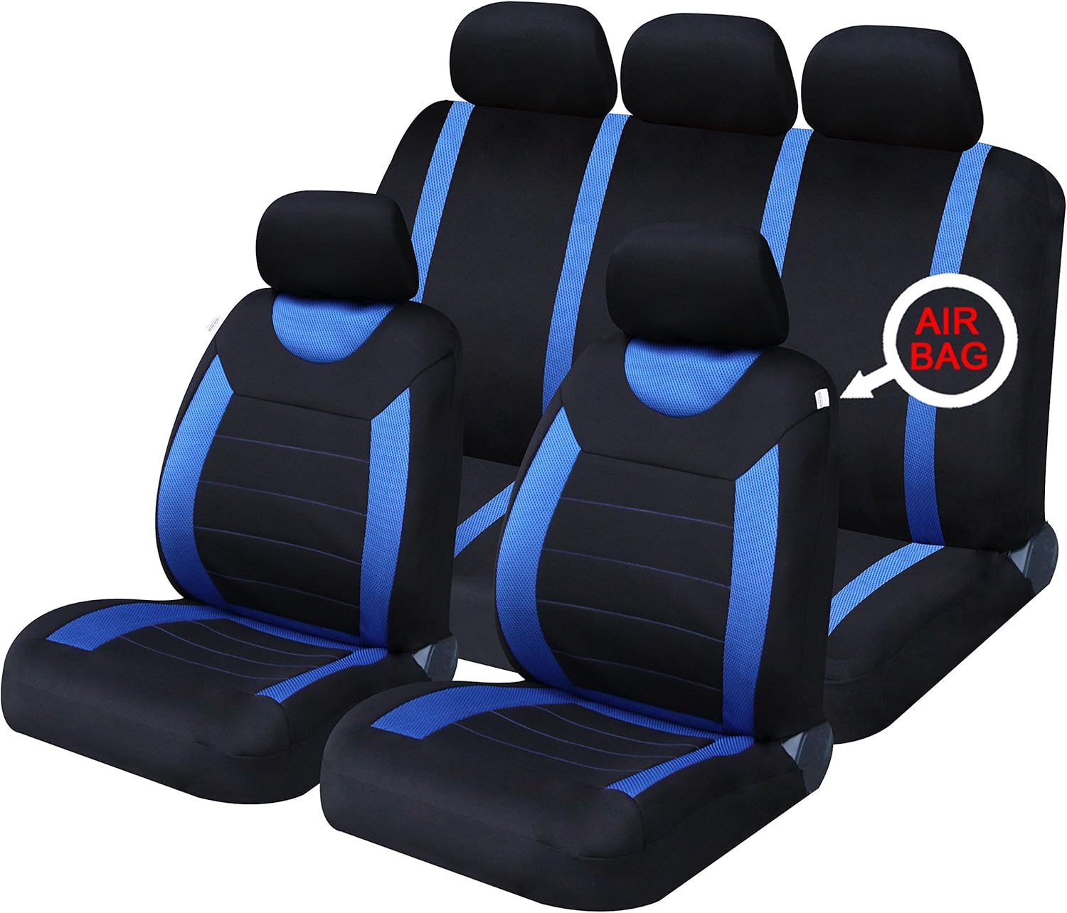 Xtremeauto stylish blue and black full seat cover set