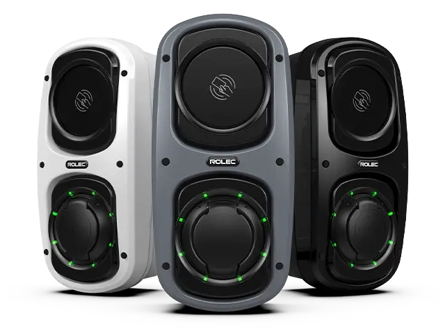 Rolec WallPod EV HomeSmart charger mounted on a wall
