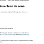 Shortlisting a used car? Check its Clean Air Zone costs before you agree a price